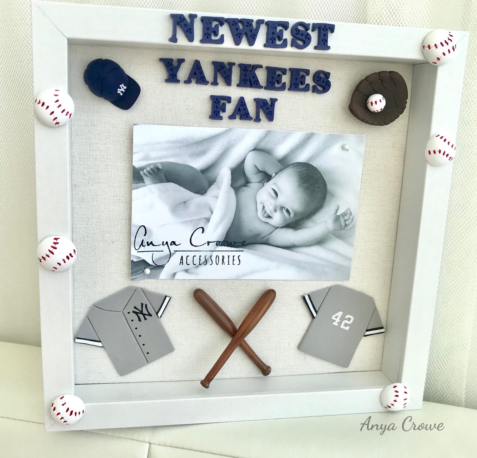 Yankee Shadowbox Picture Frame Baseball New York Yankees Etsy