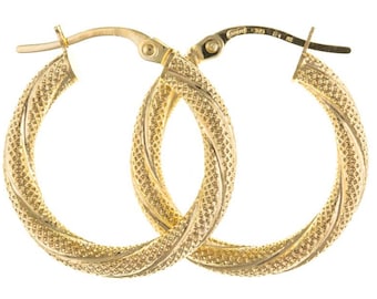 Ethno Earrings, Boho Silver Hoop Earrings, Creoles - 1.8 Cm/Model 3