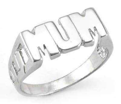 White gold clearance mum ring