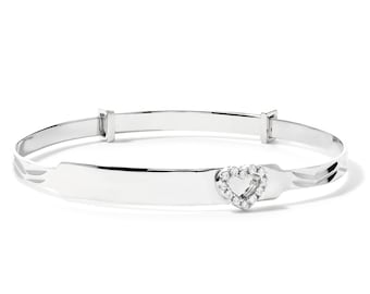 Bracciale Rigido Claddagh In Argento Sterling 925 Per Bambini, Design Celtico Irlandese, Espandibile E Regolabile, Regalo Battesimo - 2