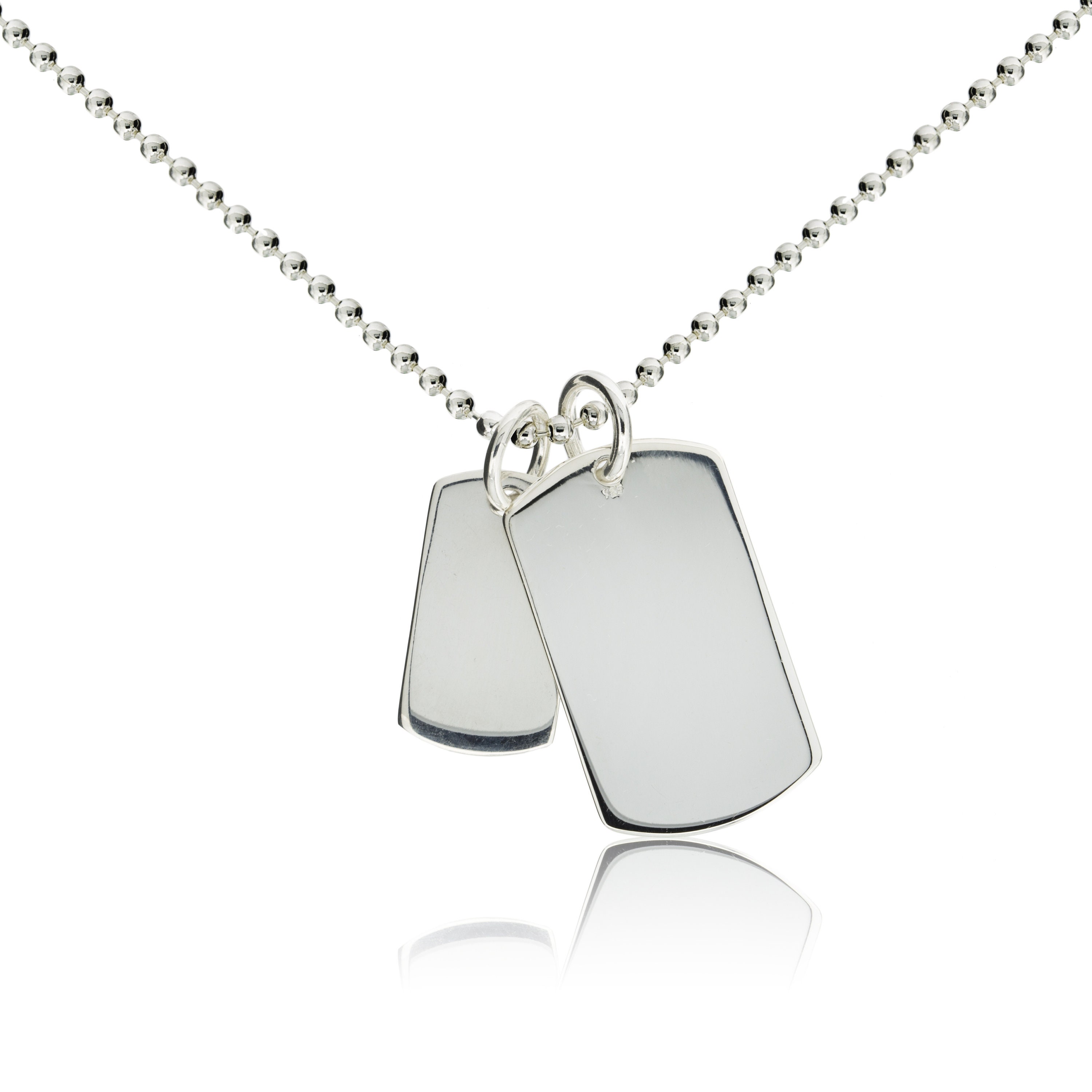 Real silver hot sale dog tags