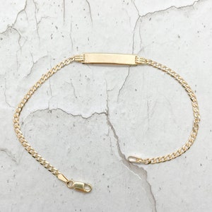 Gold Identity Bracelet For Men And Boys ENGRAVED PERSONALISED - Foto 5