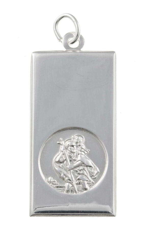 st christopher dog tag