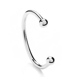 Sterlingzilveren koppelarmband heren 60 x 75 mm bobble armband heren bol armband geschenkdoos