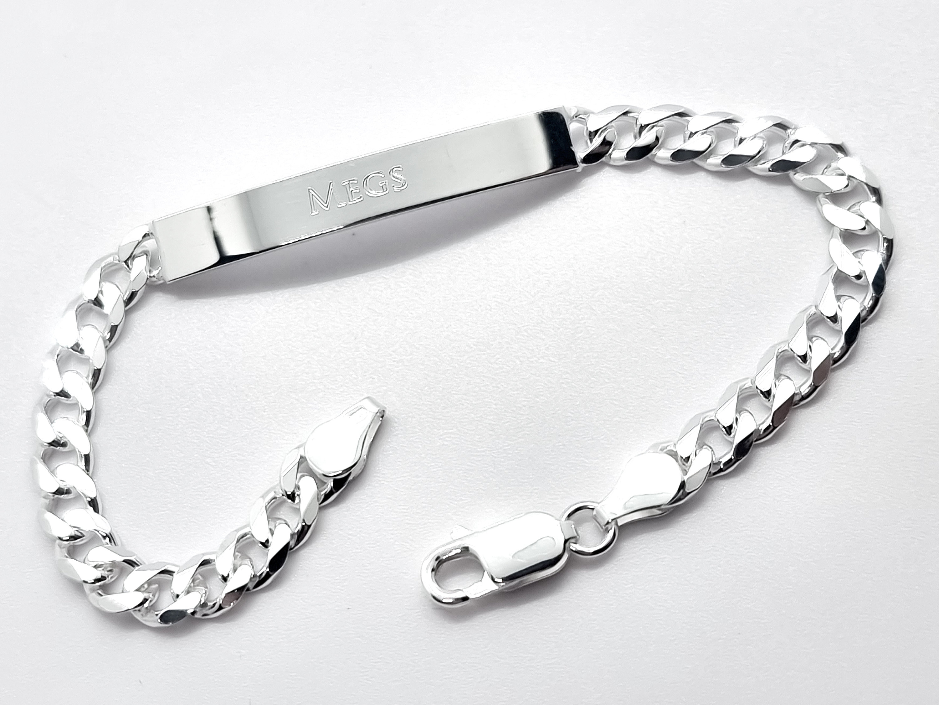 Ladies silver identity bracelet new arrivals