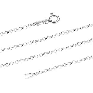 925 Sterling Silver 1.3mm Diamond Cut Round Belcher Chain Necklace 16&quot; 18&quot; 20&quot; 22&quot; 24&quot; Gift Box