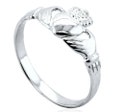 Sterling Silver Claddagh Ring Childs Ladies Gents Cladda Heart Hands Irish Wed Gift Box Large Sizes