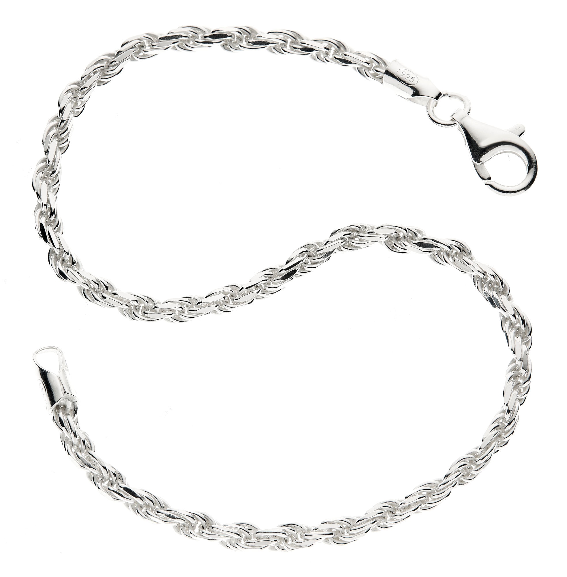 Gioiello Italiano Argento Sterling Bracciale Catena 'Paperclip' In Argento Sterling 925 Massiccio - Made In Italy, Lunghezze 7 O 8 Pollici Catena Rolo Sterling 925 - Foto 9