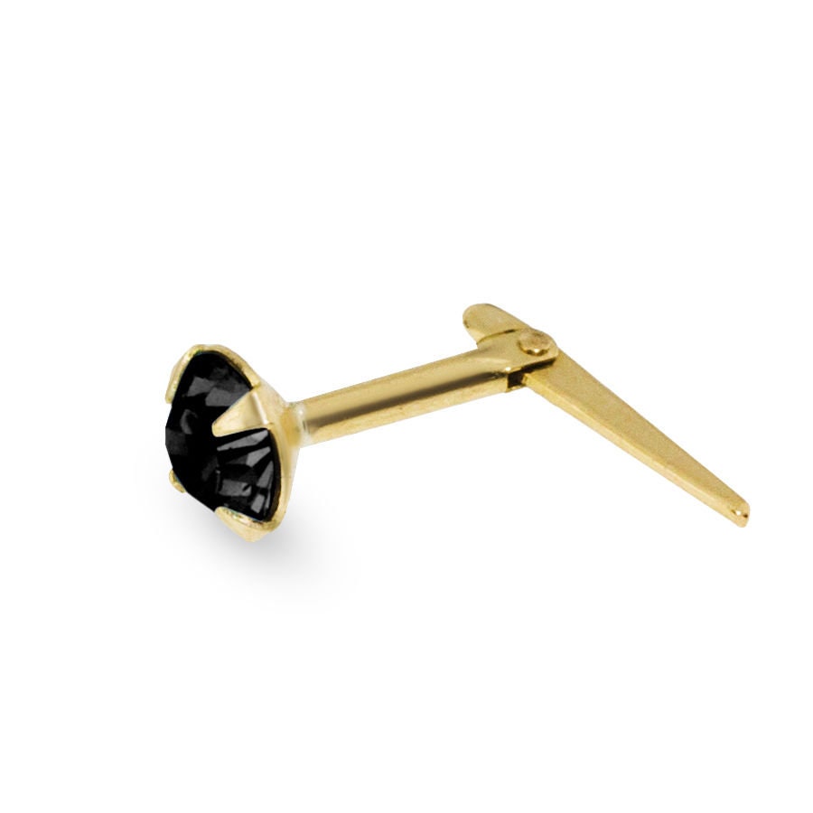 Andralok Orecchini A Perno In Oro Giallo 9kt Con Zirconia Cubica – Design Flame Swirl, Fatti A Mano UK - 3