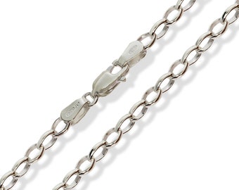 Top 10 Jewelry Gift Sterling Silver 2.75mm Oval Rolo Necklace Top 10 Jewelry Gift Sterling Silver 2.75mm Oval Rolo Necklace
