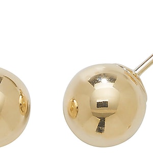 9 kt gouden boloorbellen heren enkel of paar 2,5 mm 3 mm 4 mm 5 mm 6 mm 7 mm 8 mm