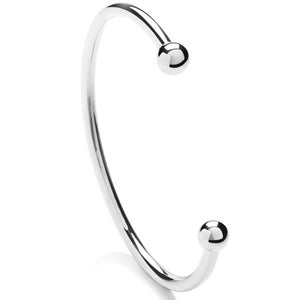 Sterling Zilveren Koppel Bangle Gents 60x75mm Mens Bobble Bangles Bal Armband Gift Box