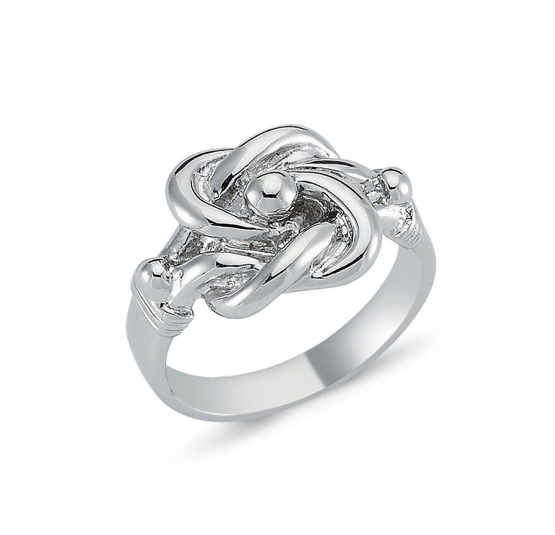 『TAKA ORIGINAL』Knot Found Ring pure silver ring Sterling Silver knotted Loops Ring, Silver Rings, Love Knot