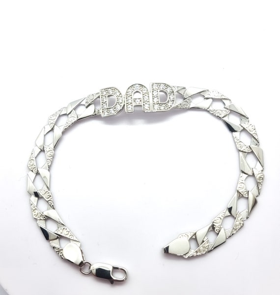 Sterling silver cheap dad bracelet