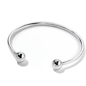 Sterlingzilveren koppelarmbanden 40 x 2,0 mm baby bobble armbanden bal armband geschenkdoos