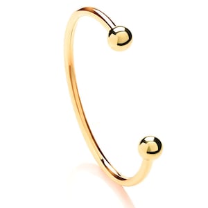 9CT Gold Baby Torq Bangle Ball Bead 2.0mm Torque Childrens Bracelet Gift Box