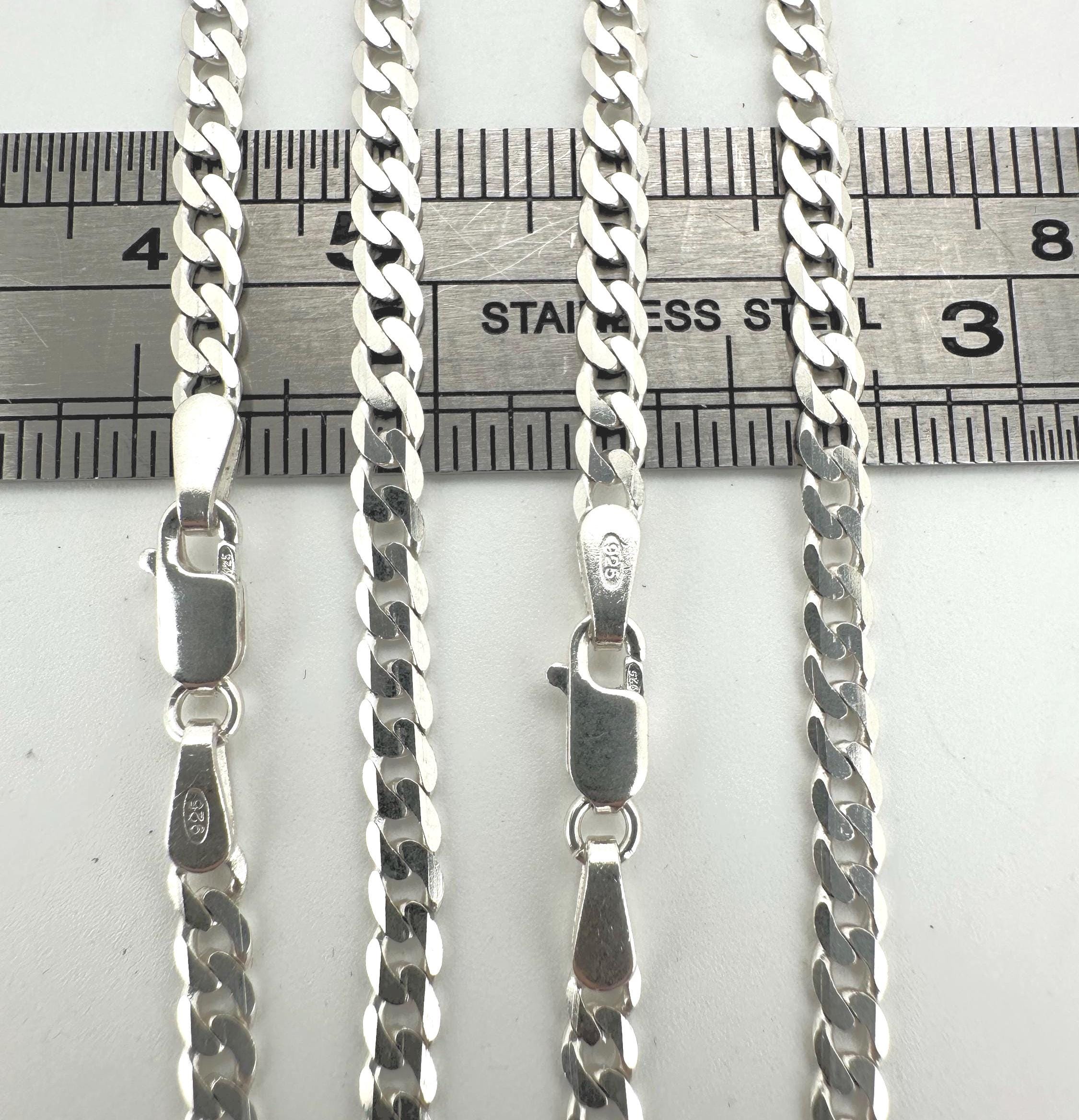 Mens Silver Diamond Cut Curb Chain 18 - - - Jewellers Galway
