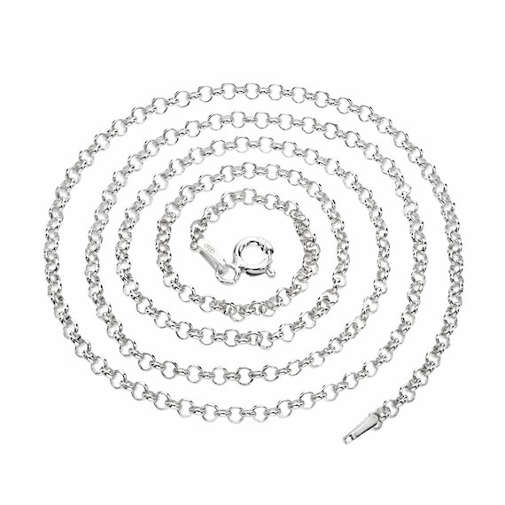 Sterling Silver Box Chain 3mm Thick Solid Necklace. 18,20,22,24 Inches