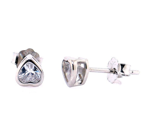 Josfeva1 3 Paia Orecchini In Argento 925 Con Zirconi – Cuore/Rotondo, 4/5/6 Mm, Confezione Regalo