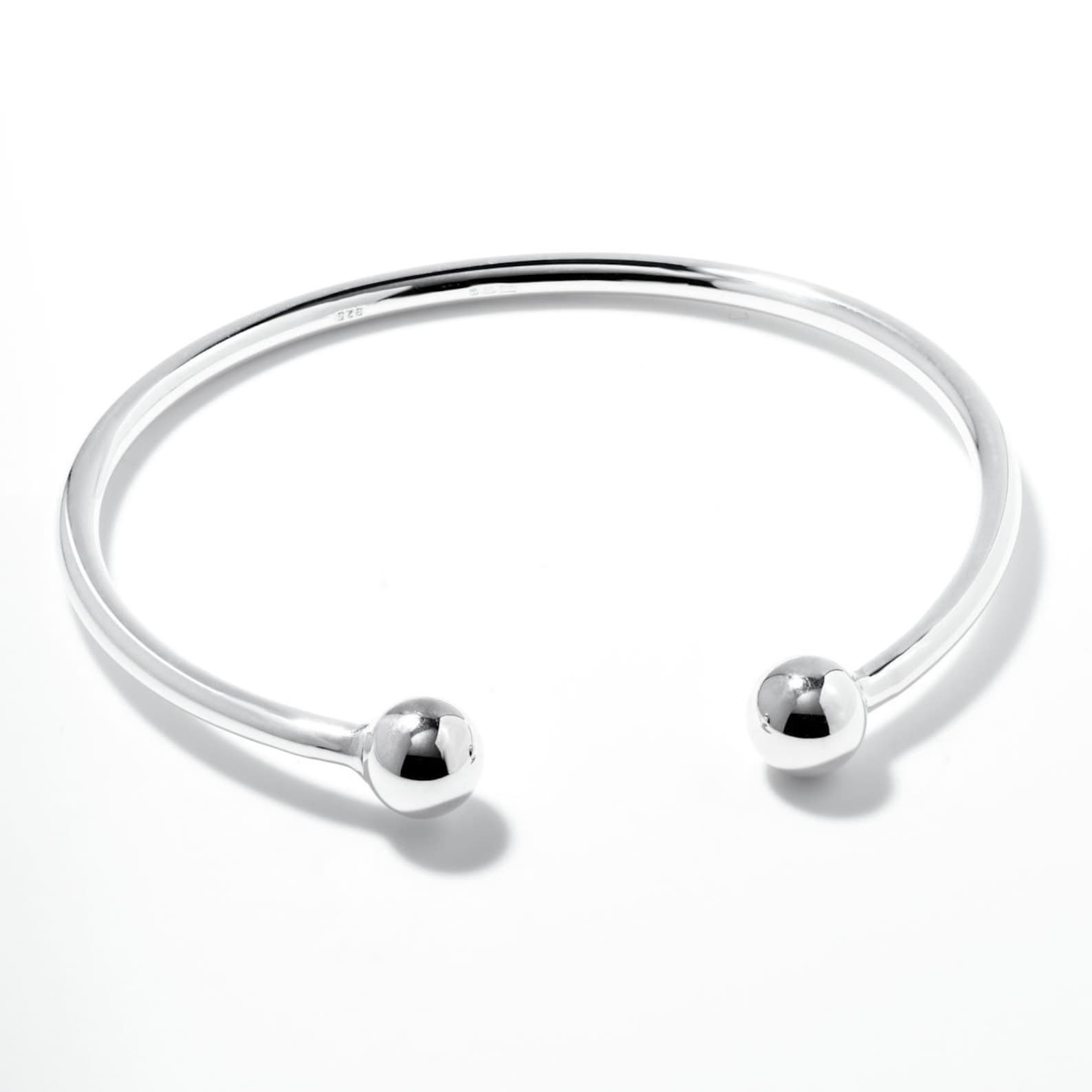 Sterling Silver Torque Bangle Baby Childs Ladies Torq Ball Etsy