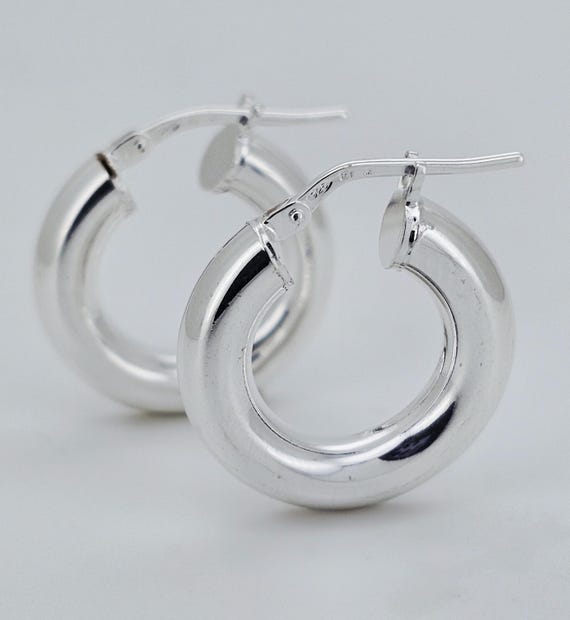 Boucles D'oreilles Argent Sterling 925 - Triple Cercle Poli 20mm - Créoles