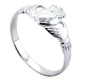 Sterling Silver Baby Ring Claddagh Childs Kids Ladies Cladda Heart Hands Irish Wed Gift Box Large Sizes