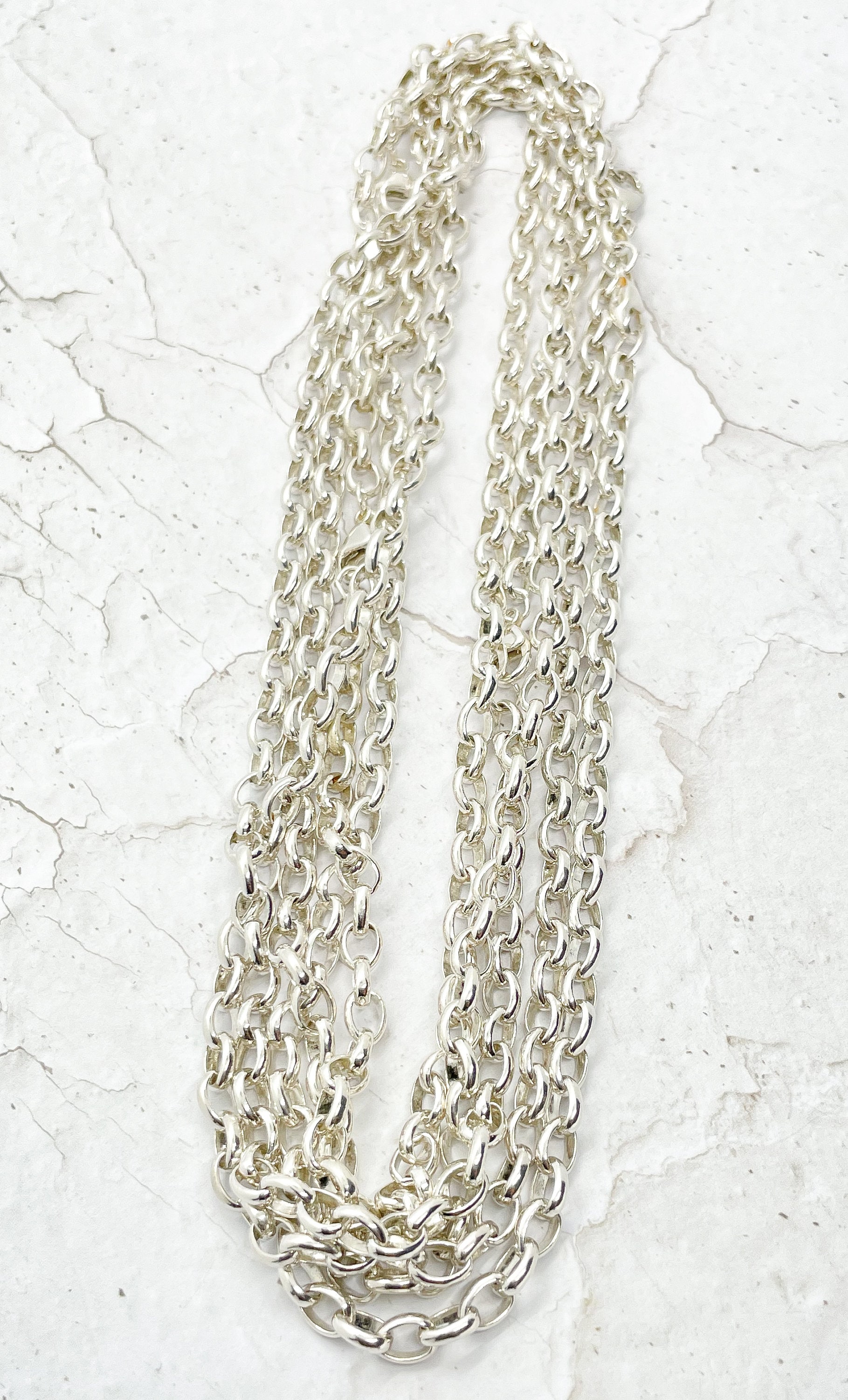 Catena Rolo Argento Sterling 925 61 Cm – Larghezza 1.31 Mm – Collana A Giri Per Uomo E Donna, Ideale Per Ciondoli