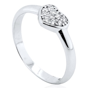 Velini Damen Ring 925 Sterling Silber Rose Farbige Mikro Pave Fassung