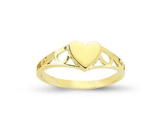 UK Jewellers sizes A-H Available 9ct Gold Baby Boy Signet  Childs Ring 