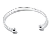 Sterling Silver Torque Bangles Free Engraving ID Plate Baby