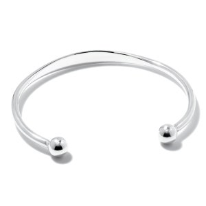 Sterling Silver Torque Bangles Free Engraving ID Plate Baby Maiden Ladies Bobble Bangles Ball Bracelet Gift Box
