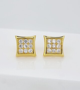 Orecchini A Perno Andralok In Argento Sterling O Oro Giallo 9kt - Cristallo Jet 2-5mm In Confezione Regalo
