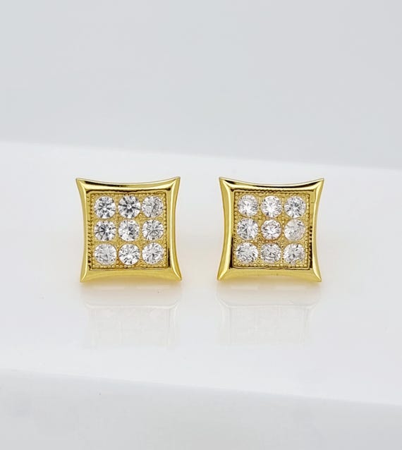 Orecchini A Perno Andralok In Argento Sterling O Oro Giallo 9kt - Cristallo Jet 2-5mm In Confezione Regalo