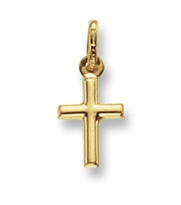 Collier Or Jaune 9 Carats Avec Pendentif Croix 3D - Chaîne Ajustable 41 à 51cm - Neuf Avec étiquettes