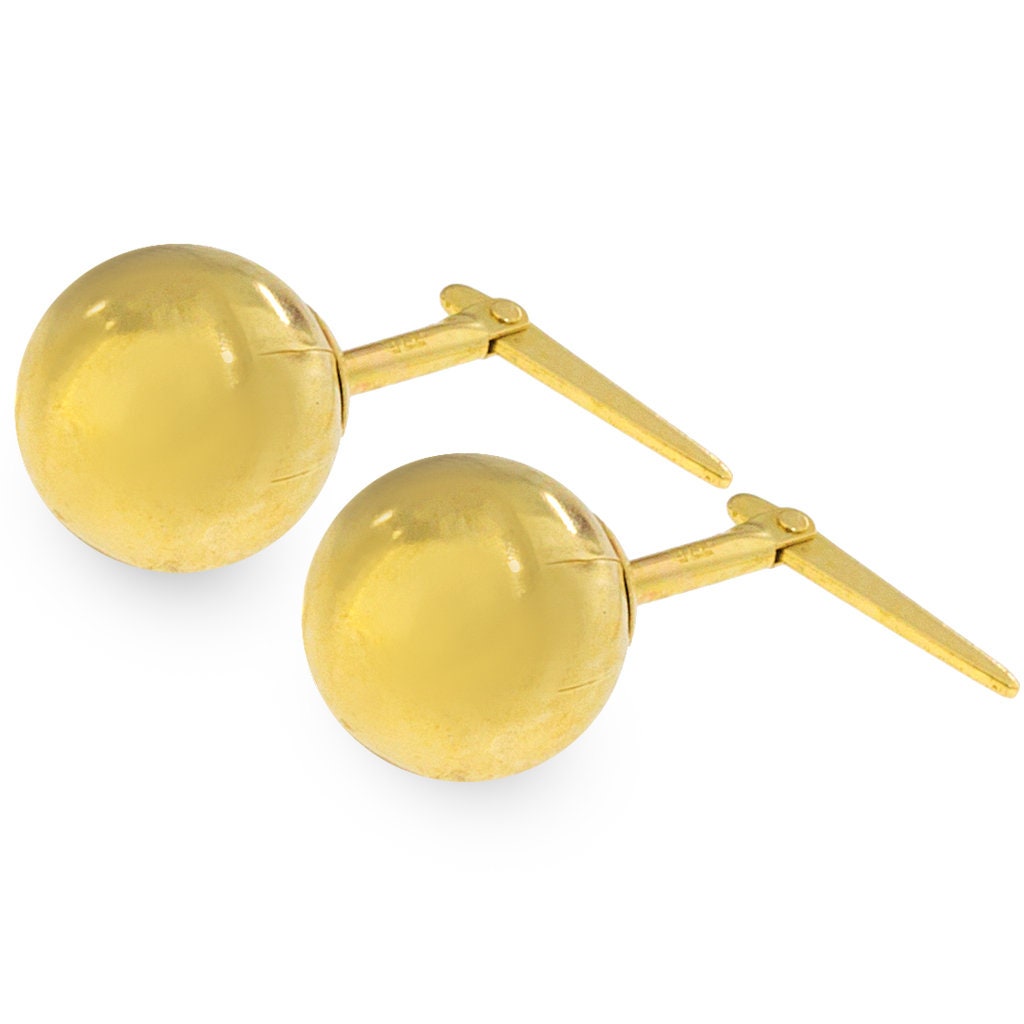 Gioielli Eleganti Donna Orecchini A Bottone In Oro Giallo 9 Kt Con Cubo Di Cristallo - Chiusura Andralok, Modello ADA-142 Orecchini Andralok