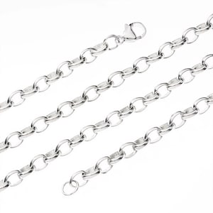 Sterling Silver Belcher Chain 5.8mm 18 20 22 24 inch Heavy Round Link Solid Necklace Gift Box