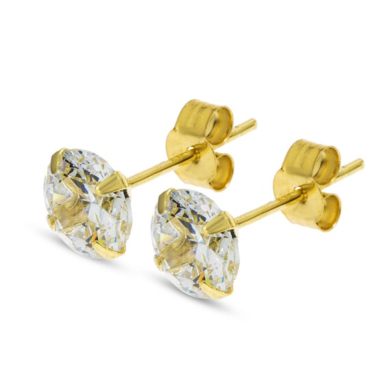 Orecchini Punto Luce in Oro Giallo 9kt con Diamante Naturale CT 0,06 OOL12403.006 OroGioia