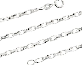 Collana A Catena Belcher In Argento Sterling 14 - Lunga 55,9 Cm