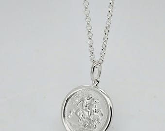 Sterling Silver 17mm Victoria Jubilee Coin Necklace