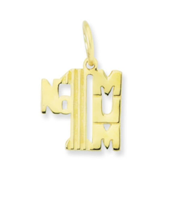 9ct gold mum pendant sale
