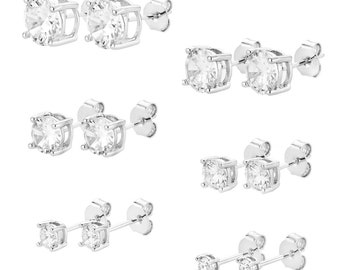 3 Paia Orecchini Argento 925 Set per Donne Ragazze Piccoli