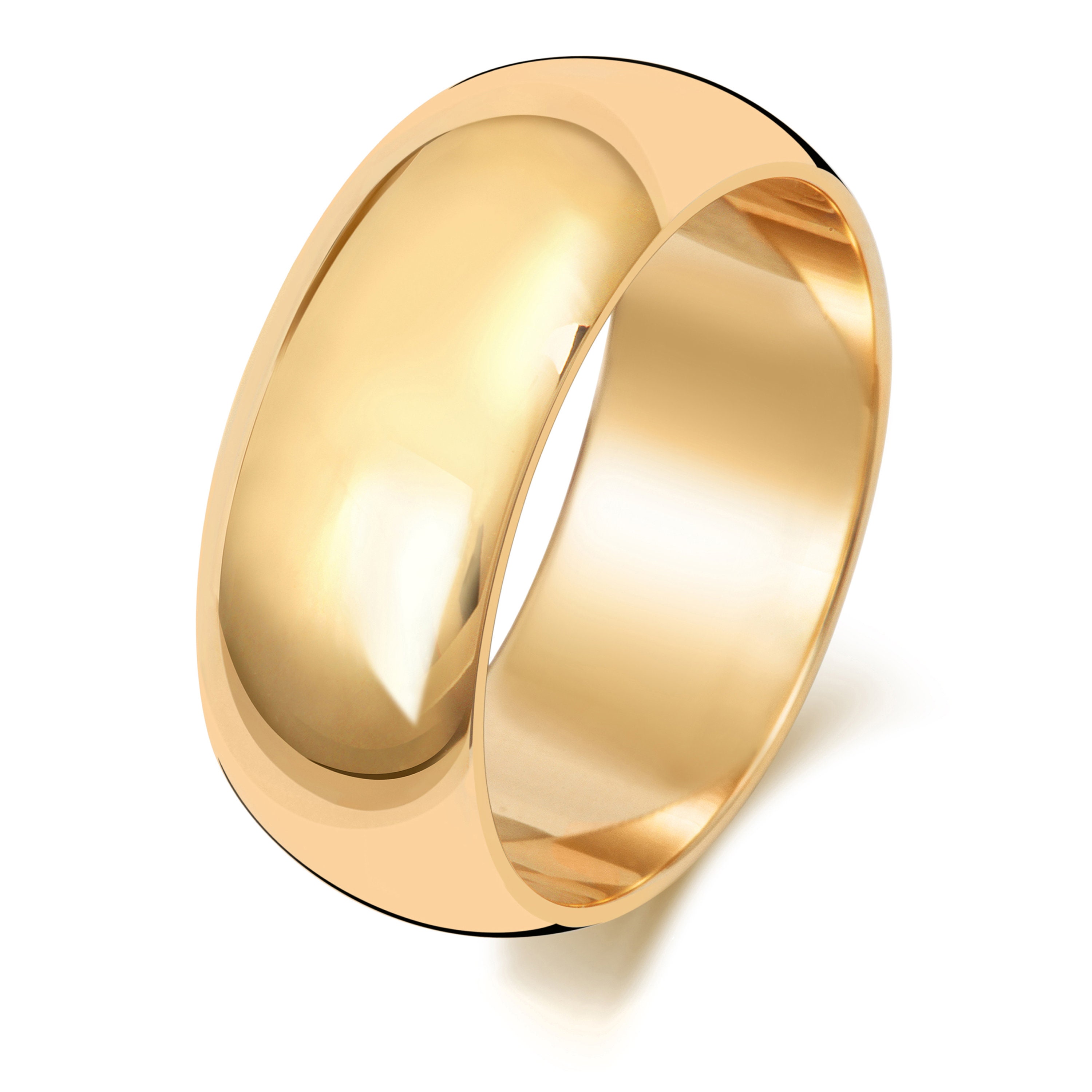 9ct Yellow Gold Ring Light D Shaped Wedding Ring Band Solid & Hallmarked 9ct Yellow Gold Ring Light D Shaped Wedding Ring Band Solid & Hallmarked