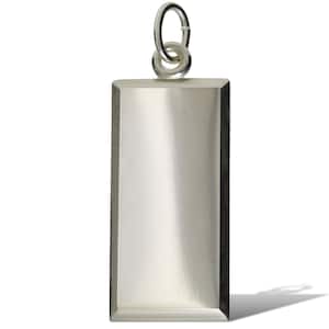 Sterling Silver Solid Dog Tag Pendant Ingot Engraving Option Personalised Medallion Name Plate Gift Box