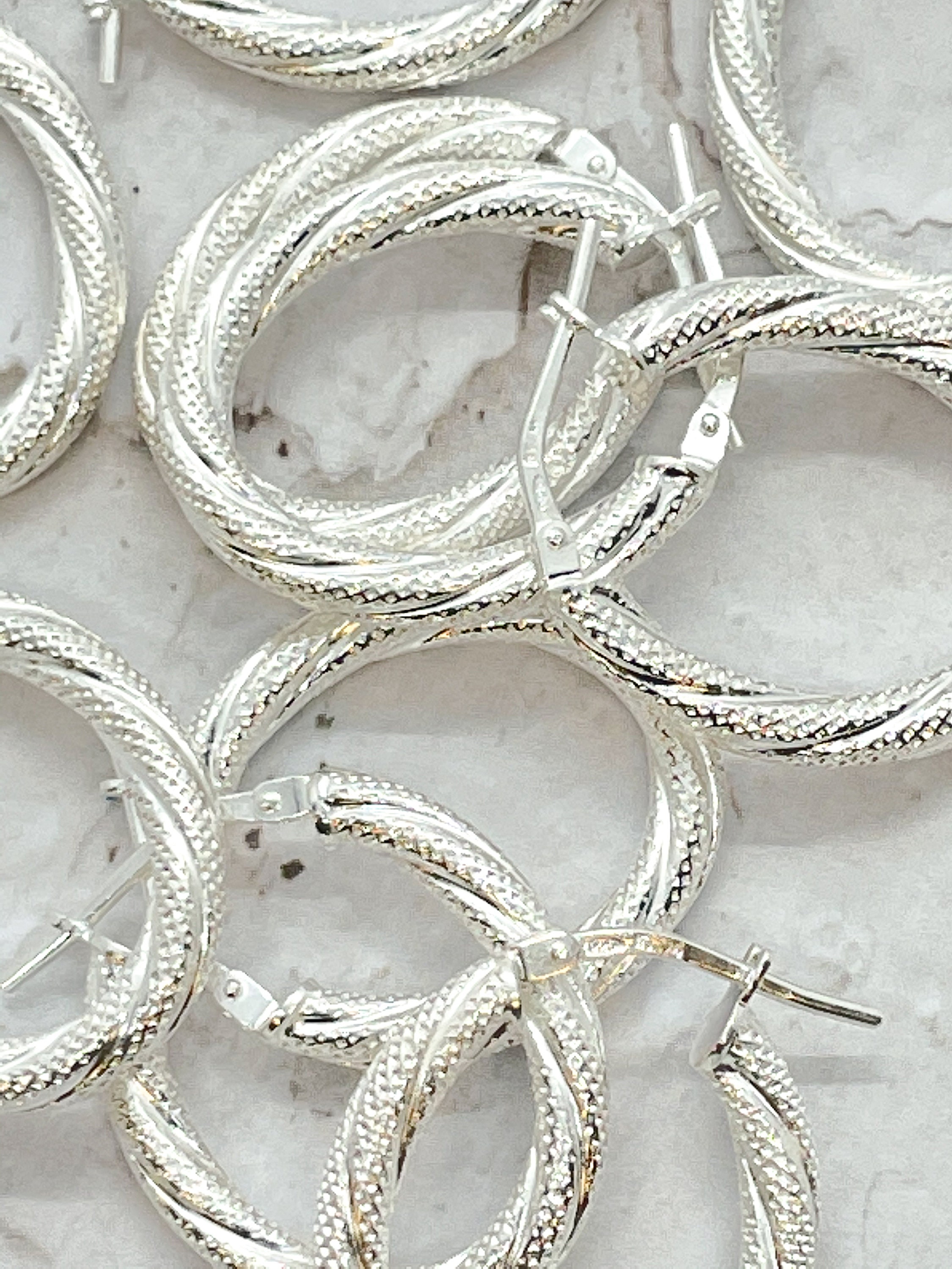 Gioielli Eleganti Donna Orecchini Cerchio Grandi In Argento 925 - Design Creolo Per Donna Orecchini Uomo Cerchio - Foto 6