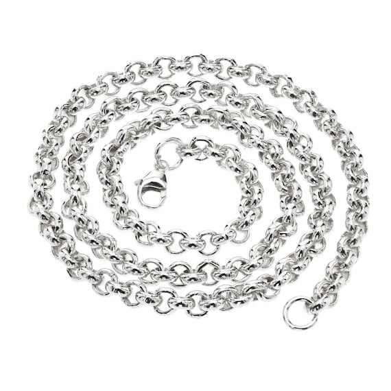 Solid heavy shop silver belcher chain