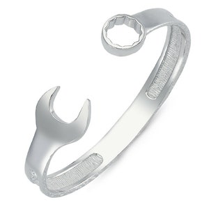 Sterlingzilveren koppelarmband herensleutel Torq massieve armband geschenkverpakking