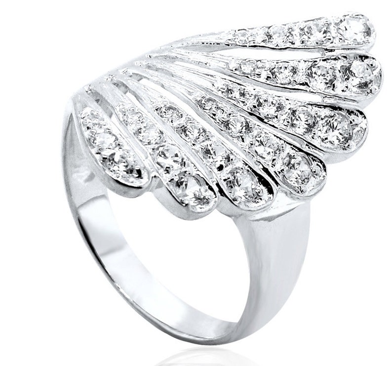 Sterling Silver Gents Gypsy CZ Ring Many Sizes NEW