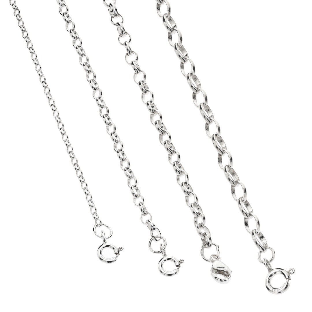 Collana A Catena Belcher In Argento Sterling Da 22 Pollici - Foto 10