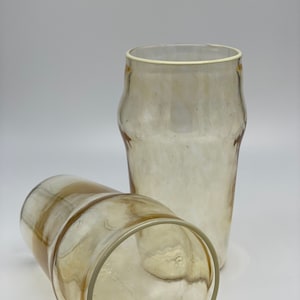 Hand Blown Glass: Belly Up Imperial Pint - Straw Color