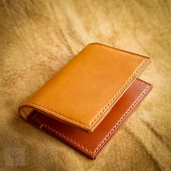 Ambra Elbamatt Liscio and Chestnut Buttero 2 Pocket Bifold - Etsy